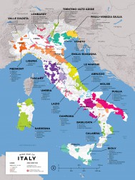 Bản đồ rượu vang nước Ý.