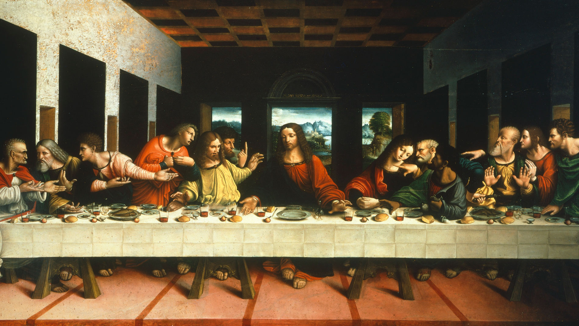 Тайны картины тайная вечеря. Тайной вечери Леонардо да Винчи. Тайна вечеря Леонардо да Винчи. Фреска Тайная вечеря Леонардо да Винчи. The last supper Леонардо да Винчи.